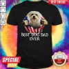 Official Blood Inside Me Flat Maltese Dog American Flag Best Dog Dad Ever Shirt