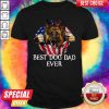 Top Blood Inside Me German Shepherd Dog American Flag Best Dog Dad Ever Shirt