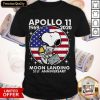 Good Snoopy American Flag Apollo 11 1969 2020 Moon Landing 51st Anniversary Shirt