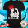 Strong Woman Tattoo Redhead Girl Unbreakable Shirt