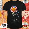 Top Sunflower Paws Dog Mom Life American Flag Independence Day Shirt