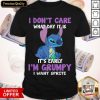 Stitch I Don’t Care What Day It Is It’s Early I’M Grumpy I Want Sprite Shirt
