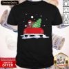 Funny Car Merry Chritsmas Pitbull Shirt- Design By Romancetees.com