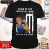 Child aOf God Woman Of Faith Wife Of A Veteran American Flag Shirt- Design By Romancetees.com
