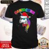 Nice Santacorn Unicorn Santa Hat Christmas Shirt- Design By Romancetees.com