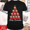 Top Sloth Wearing Mask Merry Quarantine Christmas Tree Shirt- Design By Romancetees.com