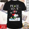 Snoopy Peace Love Joy Christmas Shirt- Design By Romancetees.com