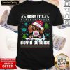 Baby It’s Covid Outside Chihuahua Wear Hat Santa With Mask Ugly Christmas Shirt- Design By Romancetees.com