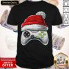 Video Game Controller Santa Hat Christmas Shirt- Design By Romancetees.com