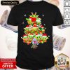 Baby Yoda And The Mandalorian Merry Christmas Tree Gift Shirt- Design By Romancetees.com