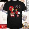 The Peanuts Charlie Brown And Snoopy Woodstock Georgia Bulldogs Football Shirt- Design By Romancetees.com