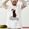 Black Cat Santa Light Oh Christmas Cat Oh Christmas Cat Shirt- Design By Romancetees.com