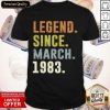 38th Retro Birthday Vintage Legend Since 1983 Shirt