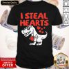 Kids I Steal Hearts T Rex Dino Cute Baby Boy Valentines Day Shirt