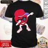 Boys Valentines Day Dabbing Heart Girls Kids Valentine Shirt