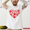 Heart Paw Print Dog Love Valentines Day Gift Shirt