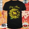Top Womens Pug Mom Sunflower Shirt