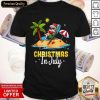 Santa Christmas In July Beach Shirt